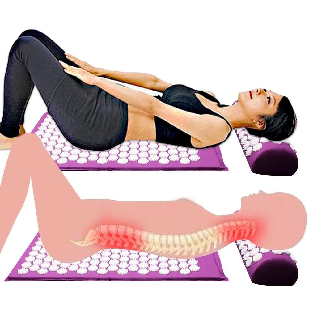  Relaxpress yoga mat with acupressure points for pain relief and relaxation-5