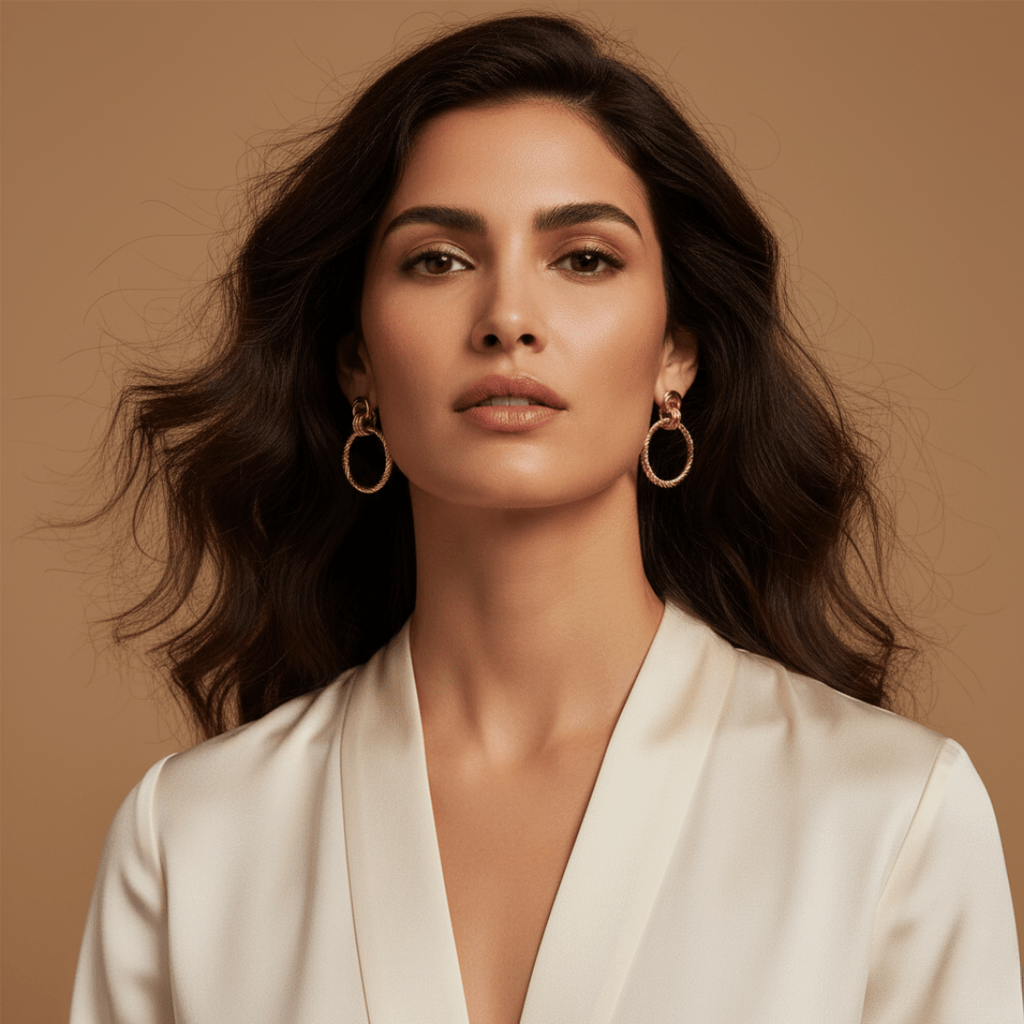 Relief gouden en zilveren statement oorbellen