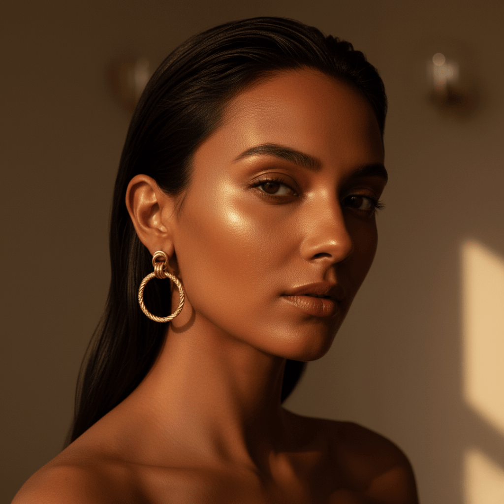 Relief gouden en zilveren statement oorbellen