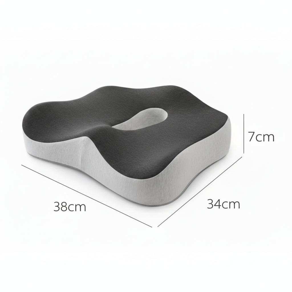 RELIEVIA – Orthopedic Seat Cushion with Bamboo Charcoal for Long Sitting Comfort