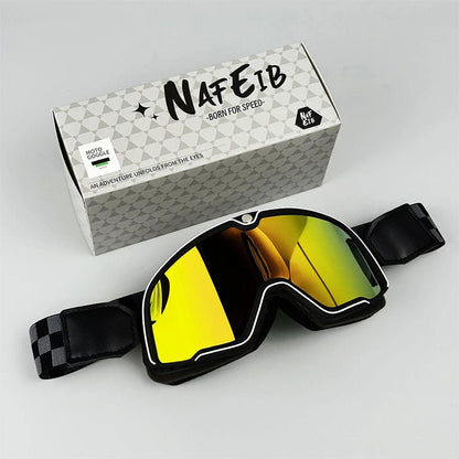 RETRO RIDE GOGGLES - Vintage motorbril met 100% UV-bescherming