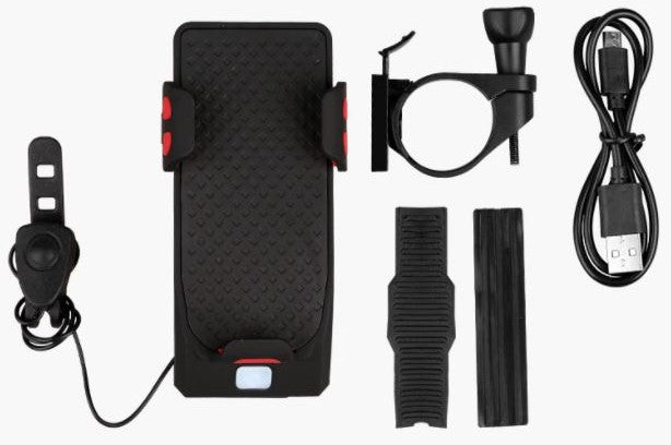 All-in-One Bicycle Accessory - Phone Holder, Power Bank, LED Bike Lights & Horn 3