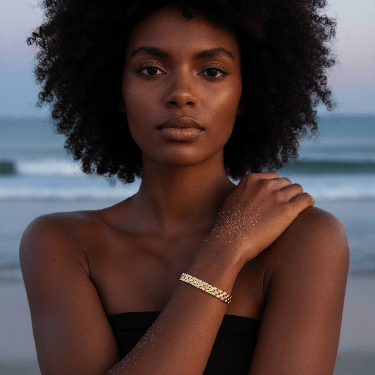 Ripple Edge Gouden Schakelarmband