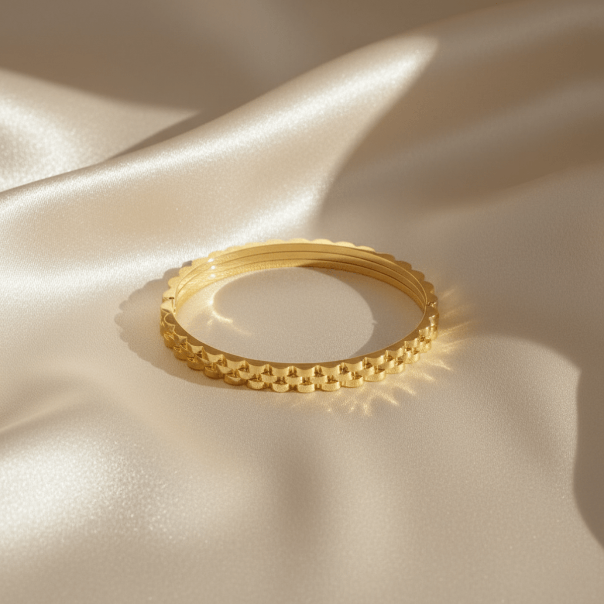 Ripple Edge Gouden Schakelarmband