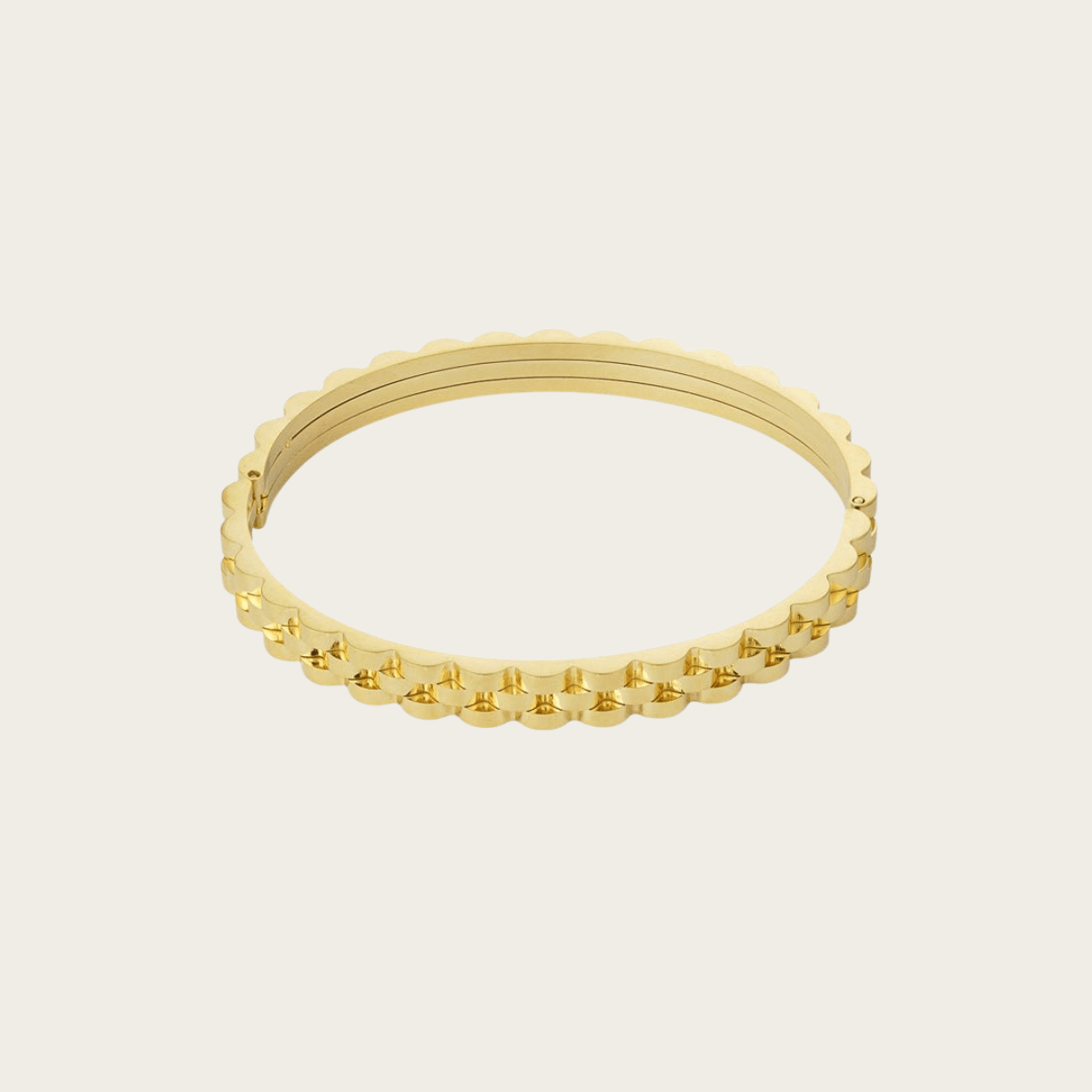 Ripple Edge Gouden Schakelarmband