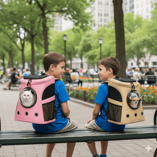 ROAMPAWS – Mochila transportadora plegable para gatos con ventana panorámica