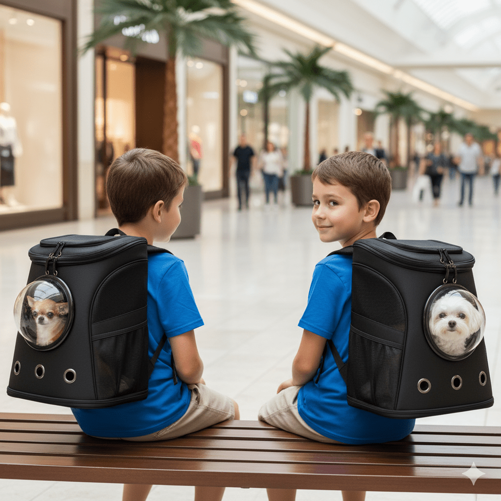 ROAMPAWS – Mochila transportadora plegable para gatos con ventana panorámica