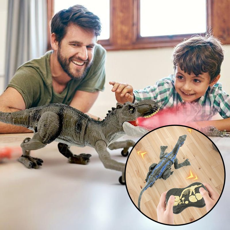 Roarbot RC Dino - Dinosaure télécommandé avec effets lumineux, sonores et de brume - Marche réaliste et rugissement amusant