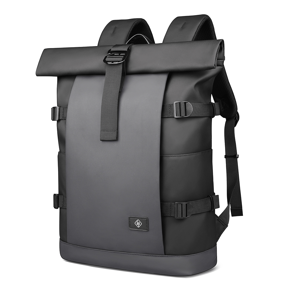 ROLLTRAIL Rolltop Backpack - Sacoche extensible pour ordinateur portable 17", étanche, antivol, pour l'extérieur et le voyage