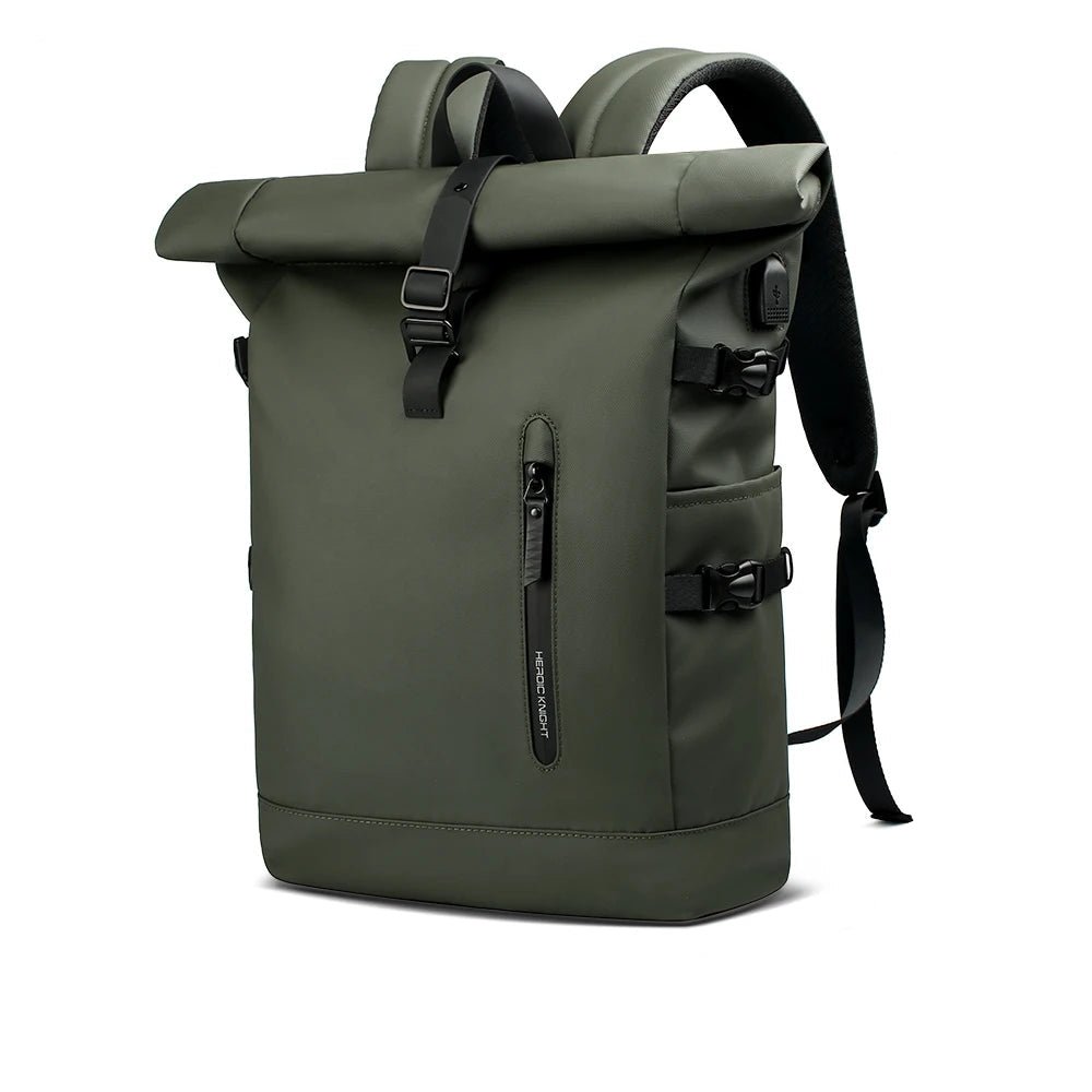 ROLLTRAIL Rolltop Backpack – Expandable, Waterproof, USB Charging, Anti-Shock, Fits 15.6” Laptop