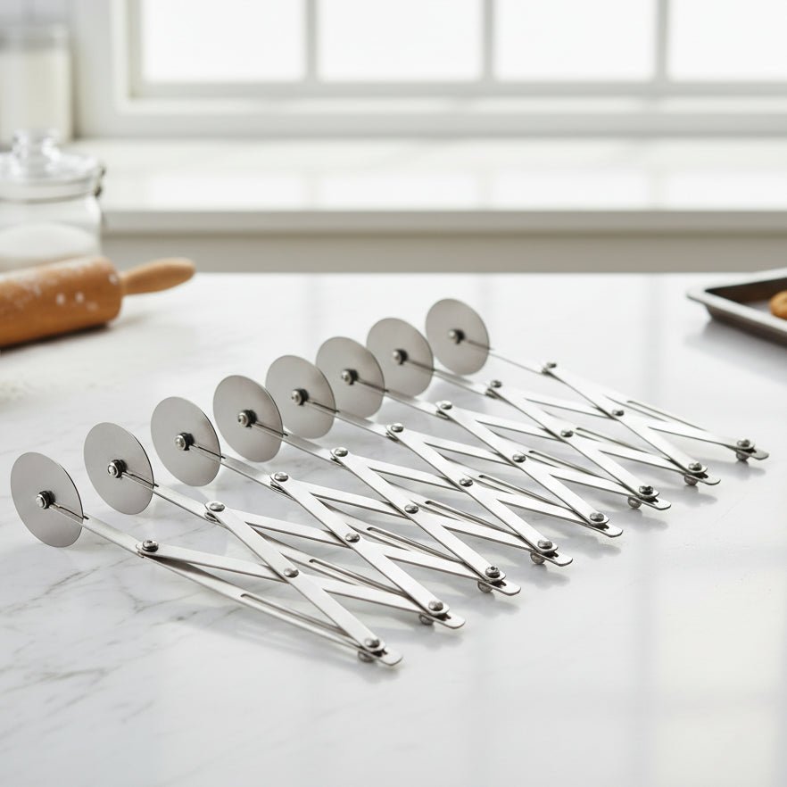 Versatile Stainless Steel Dough Cutter with 3/5/7 Wheels for Baking 6