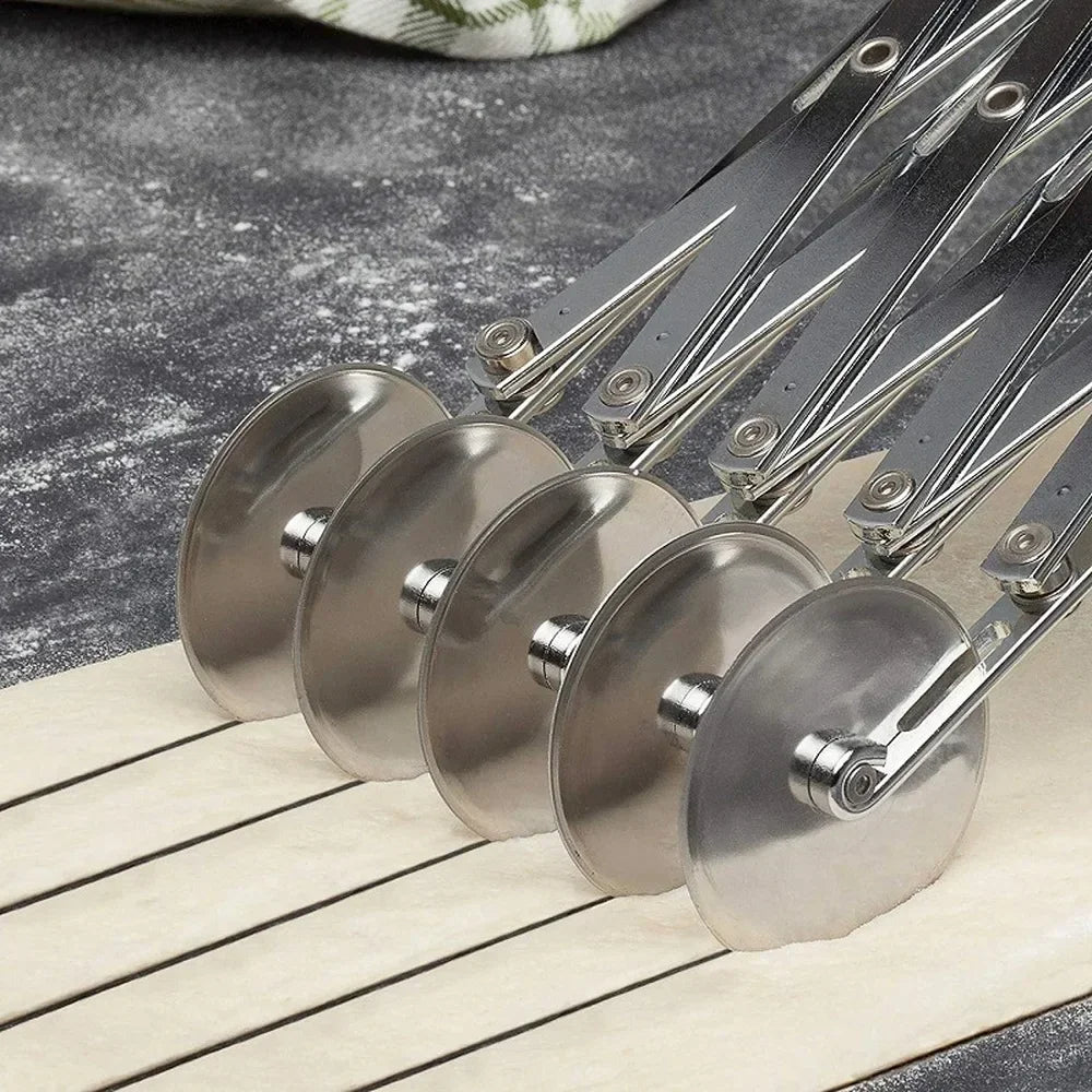 Versatile Stainless Steel Dough Cutter with 3/5/7 Wheels for Baking 1