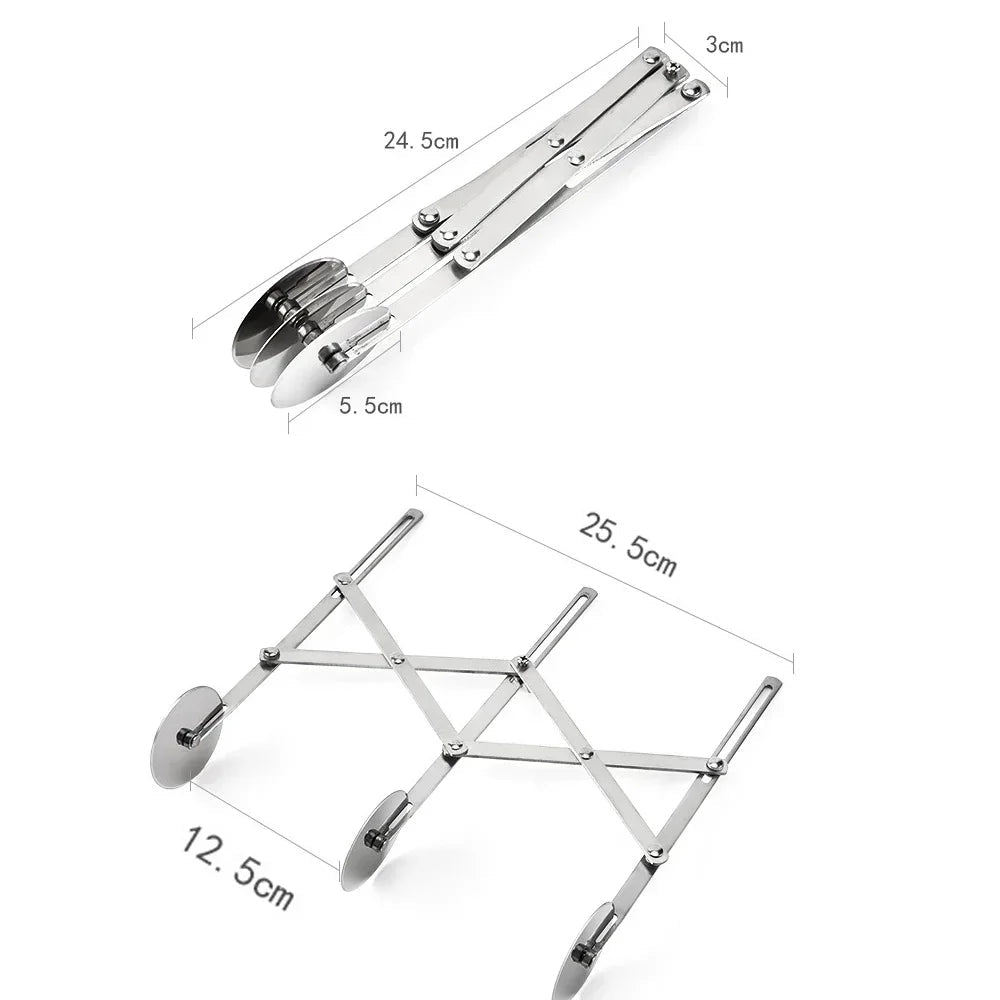 Versatile Stainless Steel Dough Cutter with 3/5/7 Wheels for Baking 3