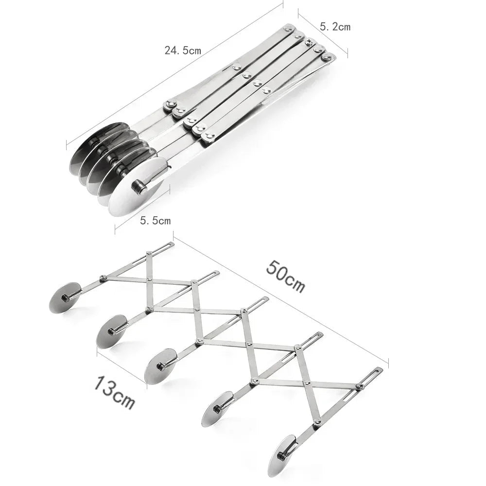 Versatile Stainless Steel Dough Cutter with 3/5/7 Wheels for Baking 4