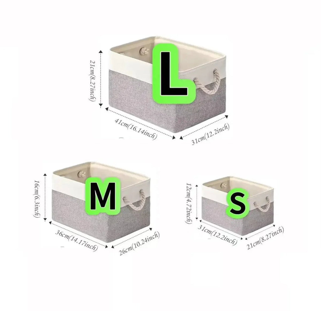 PURELIN – Linen Fabric Storage Basket Organizer for Toys, Clothes & Home Use 4