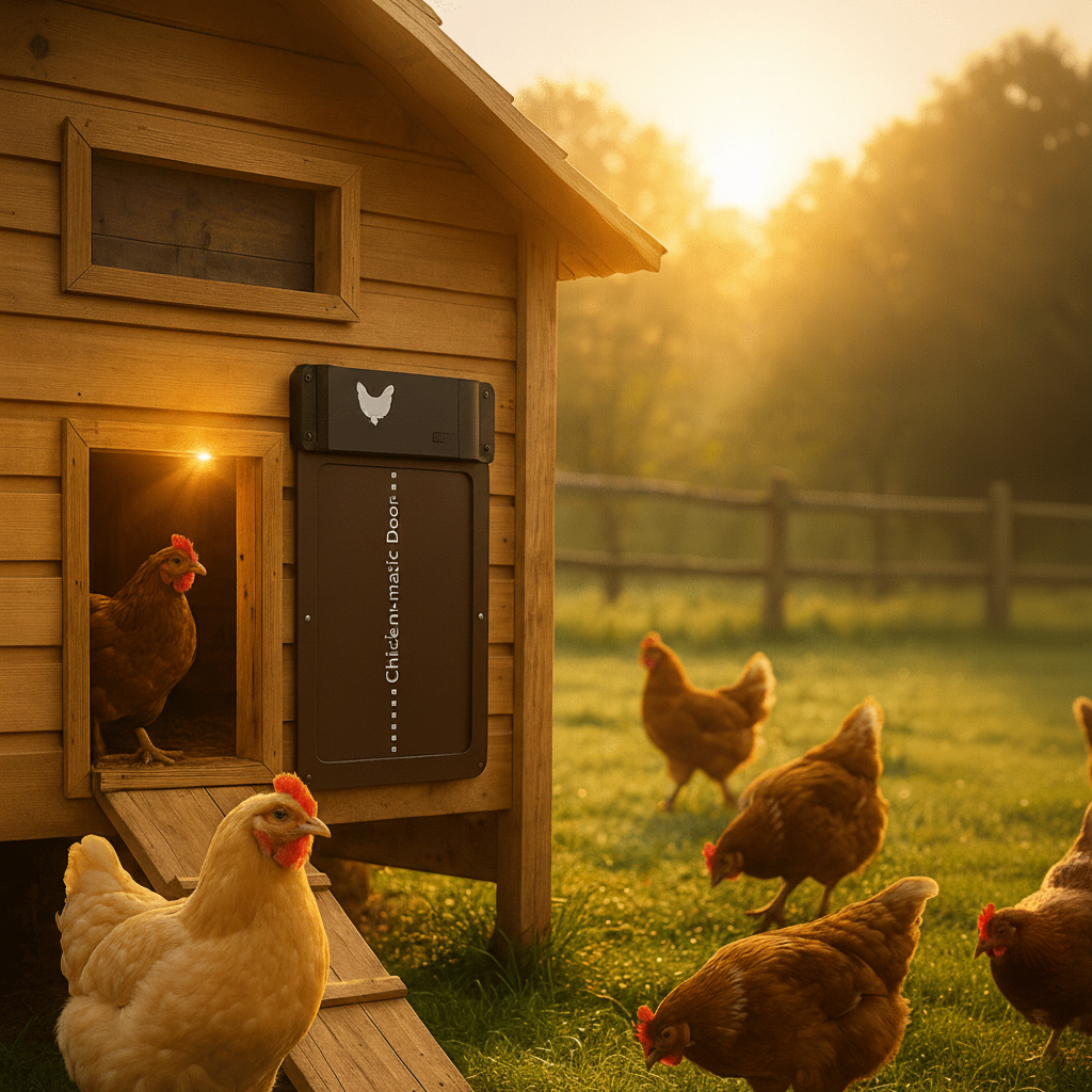 ROOSTSECURE – Automatic Chicken Coop Door with Light Sensor & Weather Protection
