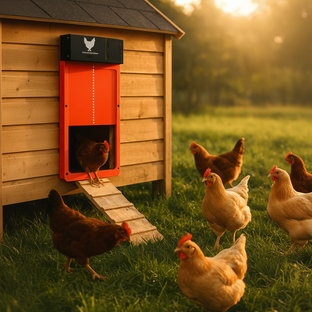 ROOSTSECURE – Automatic Chicken Coop Door with Light Sensor & Weather Protection
