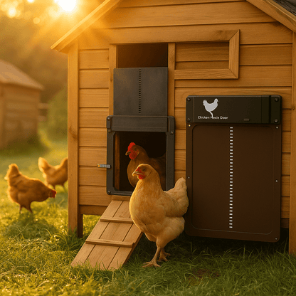 ROOSTSECURE – Porta automatica per pollaio con sensore di luce e protezione dalle intemperie