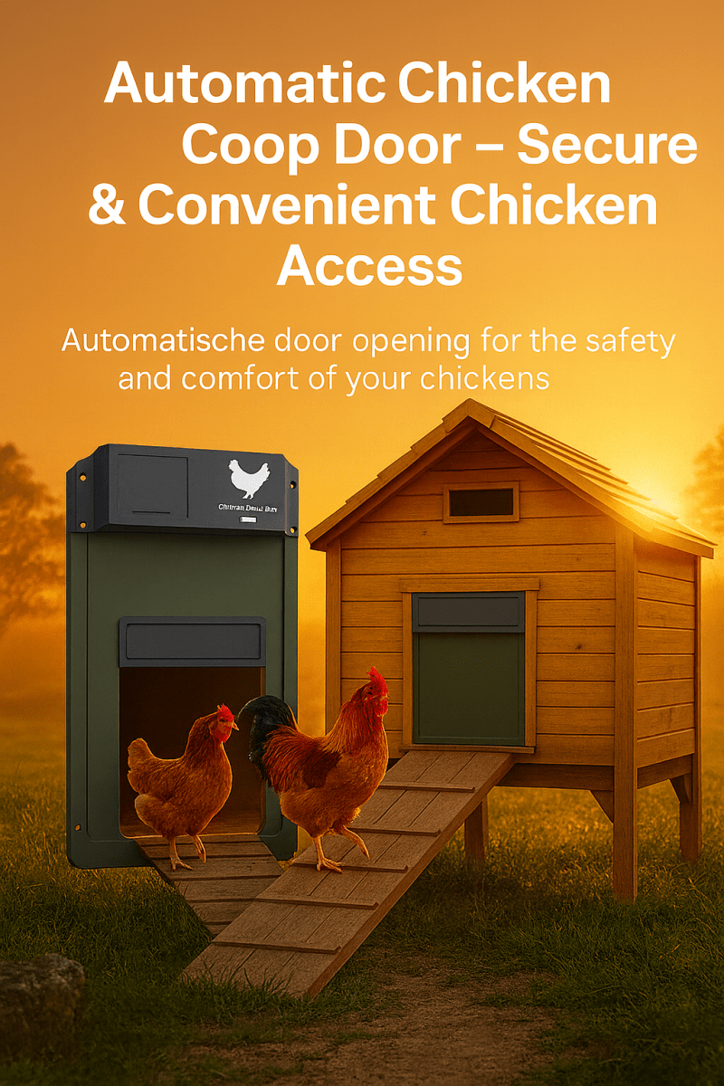 ROOSTSECURE – Porta automatica per pollaio con sensore di luce e protezione dalle intemperie