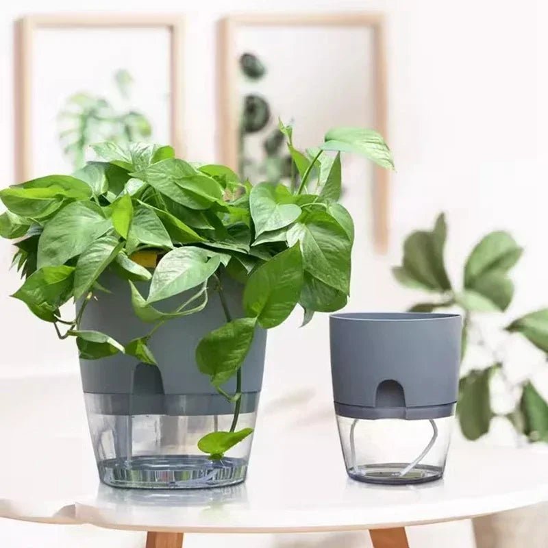 Self-Watering Hydroponic Flower Pot - Double-Layer Hanging Plant Pots 3