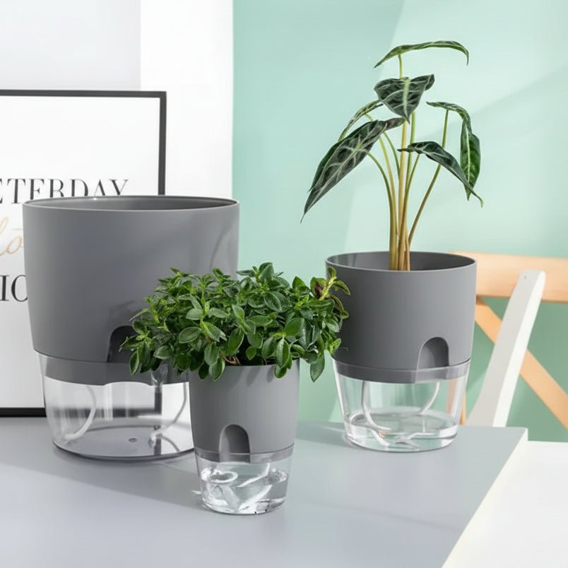 Self-Watering Hydroponic Flower Pot - Double-Layer Hanging Plant Pots 0