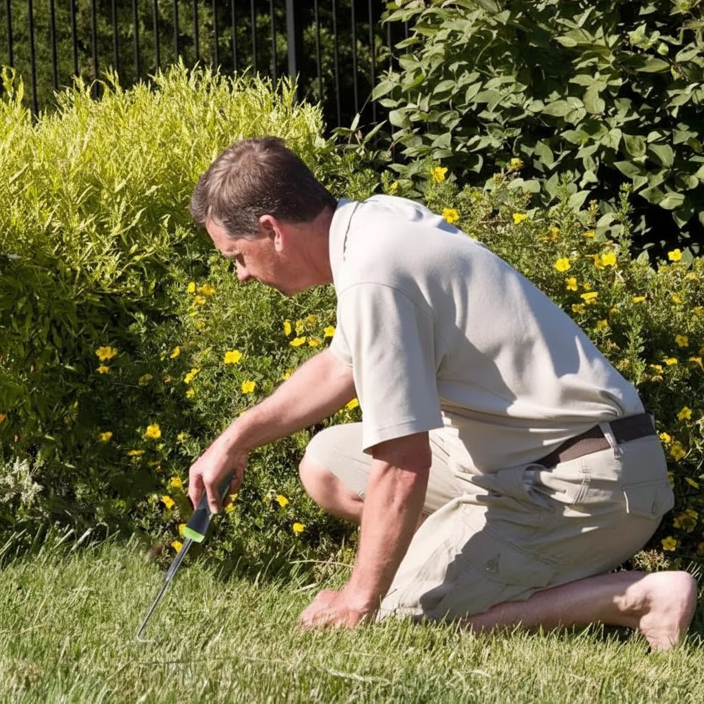 Ergonomic Heavy-Duty Weed Puller Tool - Effortless Root Remover for Lawn and Gravel 4