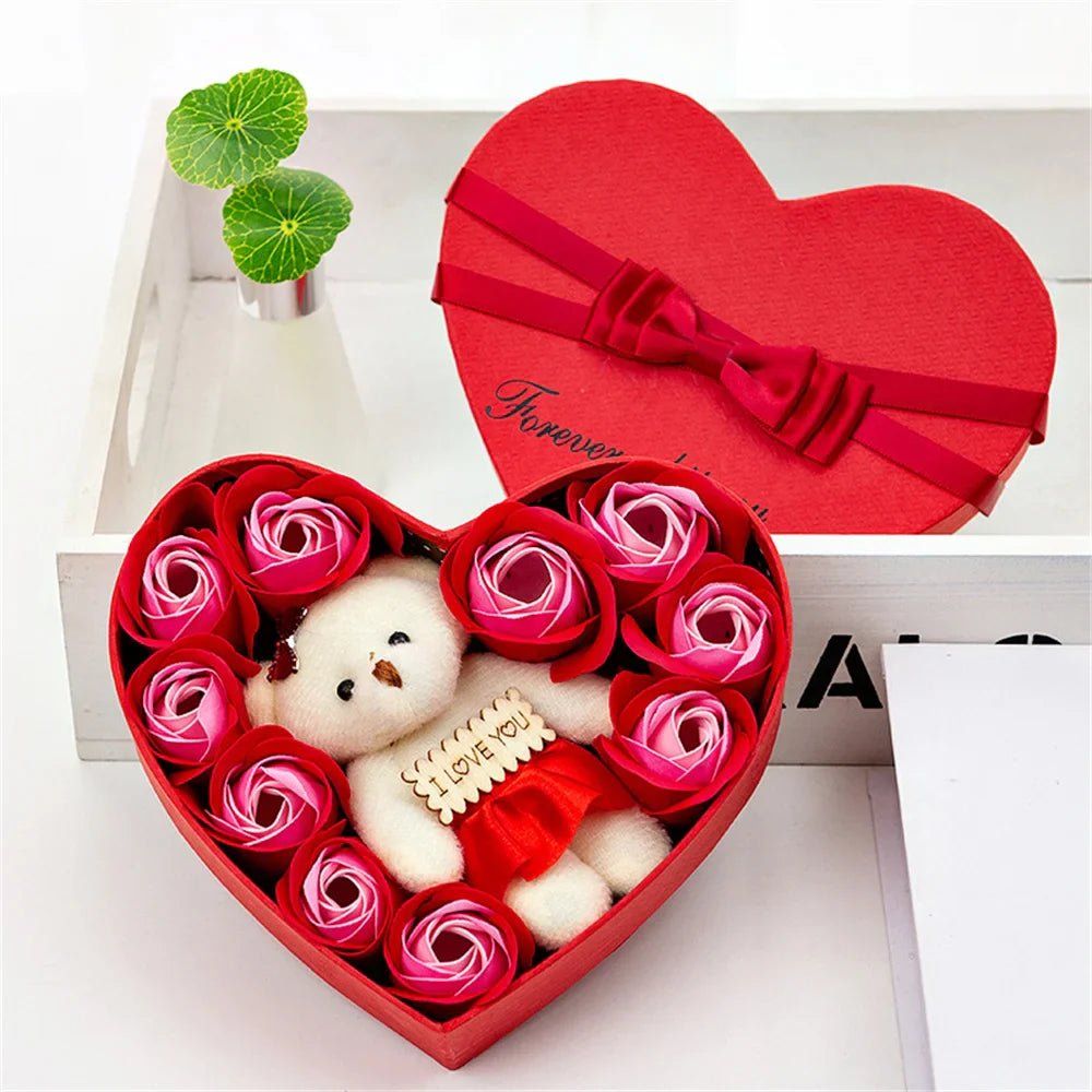 ROSEVELVET BOX – Elegant Soap Flower Gift Box with 22 Rose Blooms