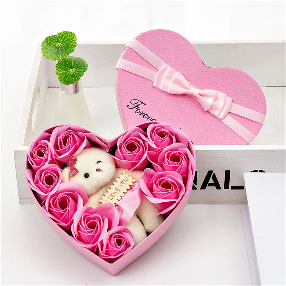 ROSEVELVET BOX – Elegant Soap Flower Gift Box with 22 Rose Blooms