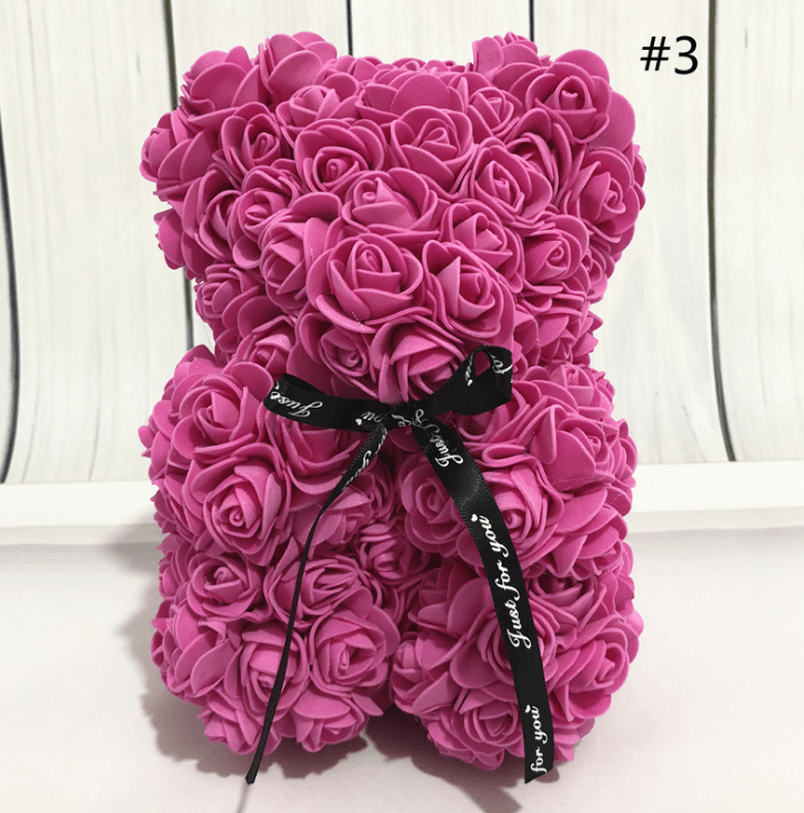 ROSÉLURE – Ours en rose éternelle pour occasions spéciales