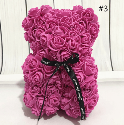 ROSÉLURE – Ours en rose éternelle pour occasions spéciales