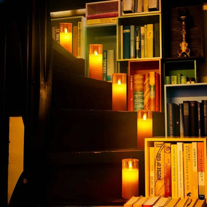 Candele ricaricabili SafeGlow - Luce LED calda e sicura per un ambiente accogliente e senza preoccupazioni