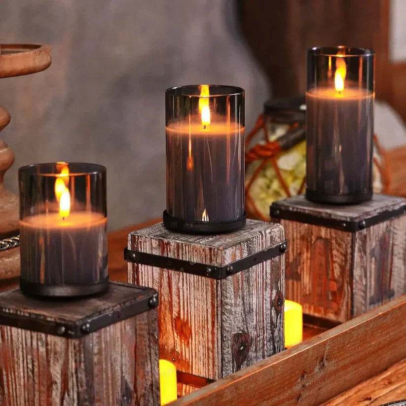 Candele ricaricabili SafeGlow - Luce LED calda e sicura per un ambiente accogliente e senza preoccupazioni