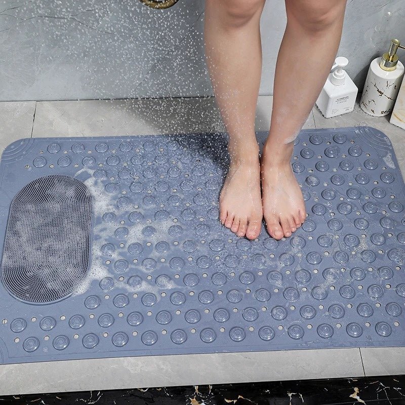 SAFEGRIP SHOWER MAT – Non-Slip Mat with Built-In Foot Scrubber for Safe & Hygienic Showers