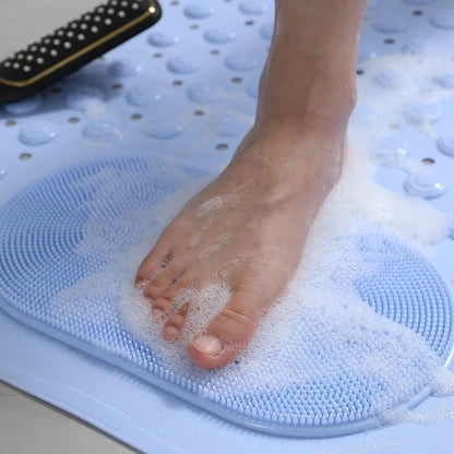 SAFEGRIP SHOWER MAT – Non-Slip Mat with Built-In Foot Scrubber for Safe & Hygienic Showers