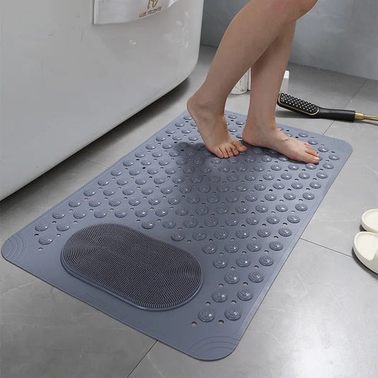 TAPIS DE DOUCHE SAFEGRIP – Tapis Antidérapant avec Brosse Intégrée pour Pieds pour des Douches Sûres et Hygiéniques