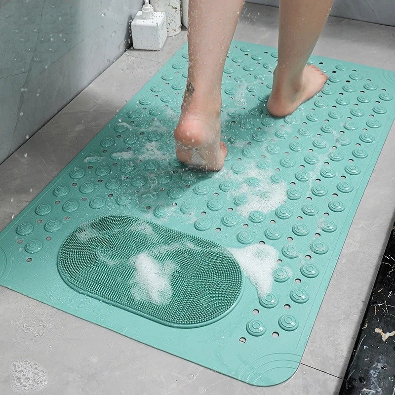 SAFEGRIP SHOWER MAT – Non-Slip Mat with Built-In Foot Scrubber for Safe & Hygienic Showers