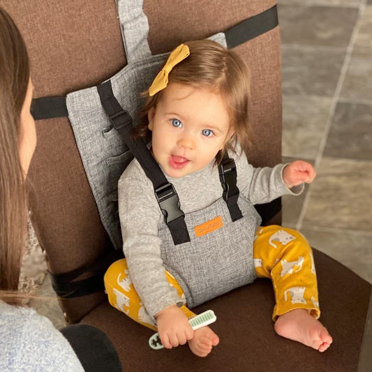 Cintura per seggiolone portatile Safeseat - Seggiolino di sicurezza universale per bambini in viaggio e a tavola