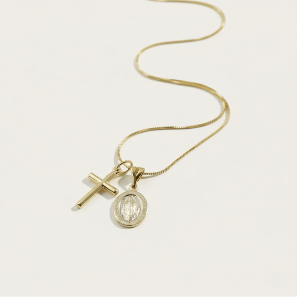Saint's Light Hanger Gouden Zilveren Ketting