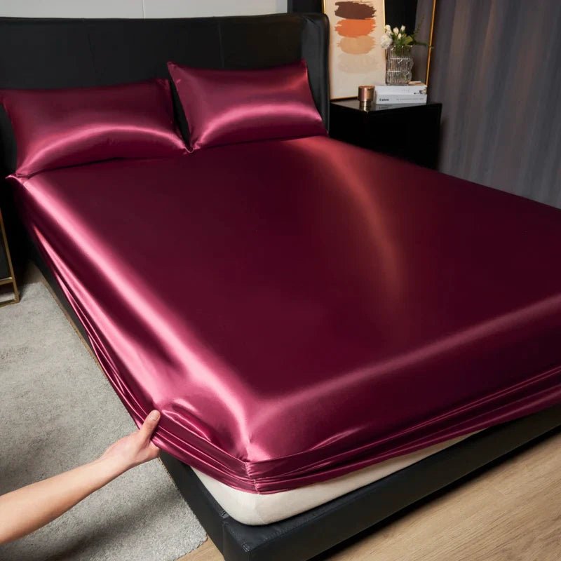 SATINIQUE CALMERA – Kühlendes Eisseiden-Satin-Spannbettlaken mit elastischem Bund