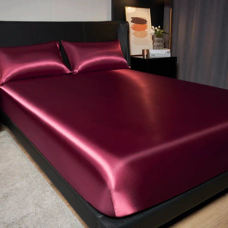 SATINIQUE CALMERA – Kühlendes Eisseiden-Satin-Spannbettlaken mit elastischem Bund