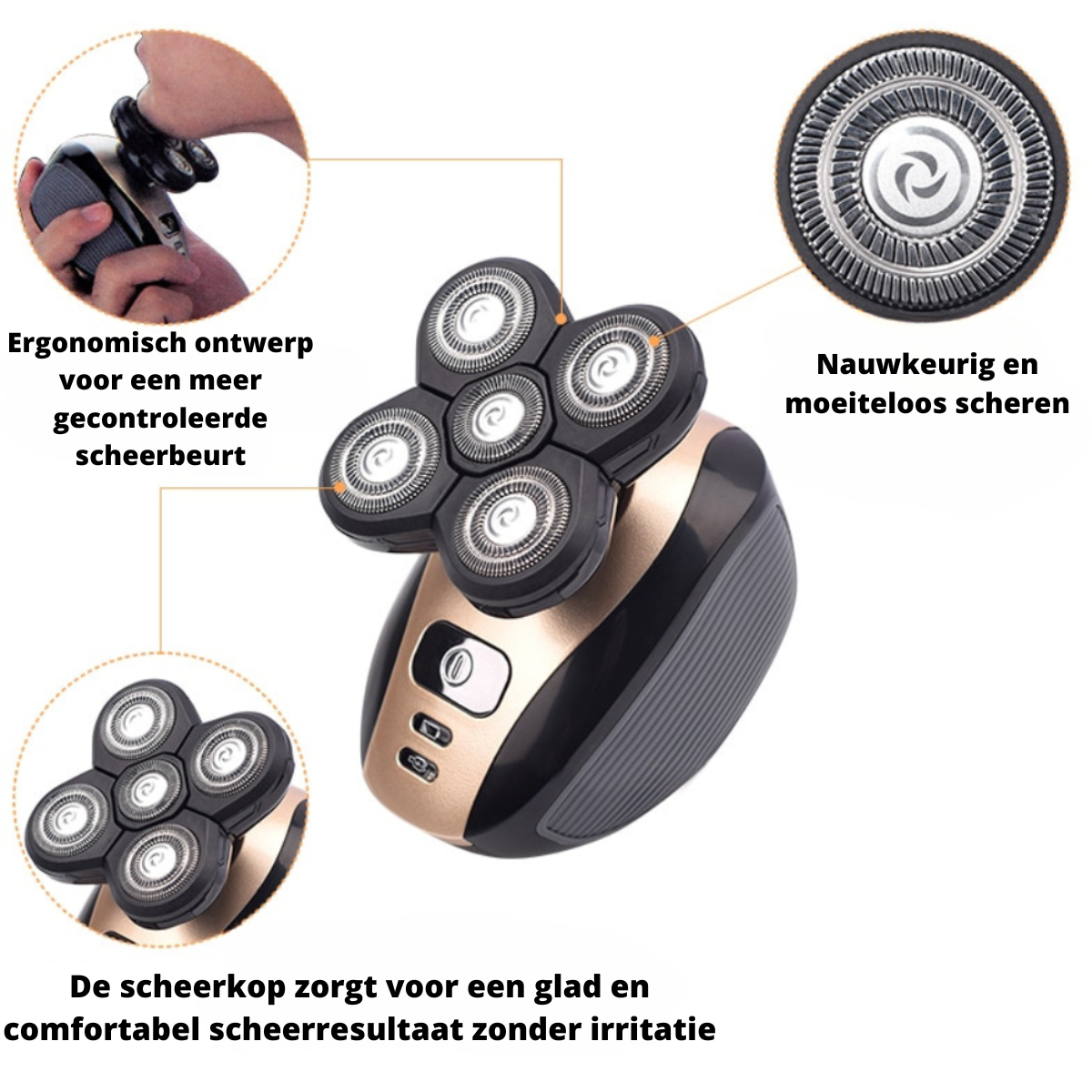  Smoothtrim - flexible trimmer with 5 floating shaving heads & versatile accessories-6