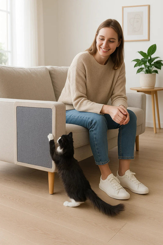 SCRATCHHAVEN – Alfombrilla elegante para arañar gatos, protección de muebles y cuidado de las garras