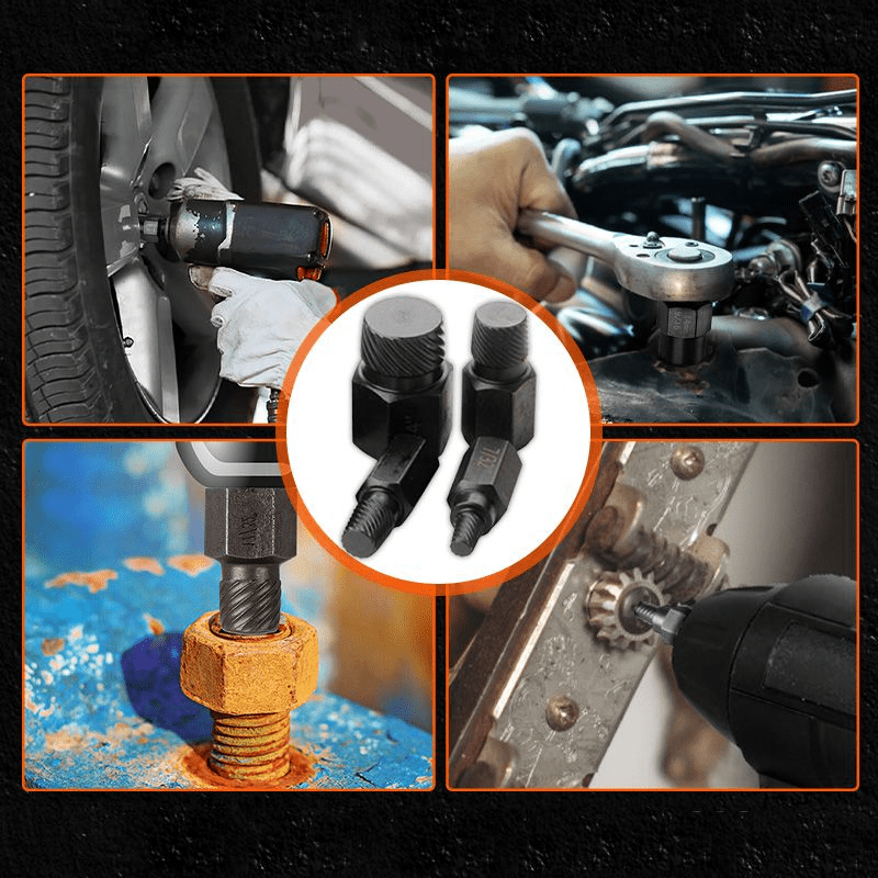 5-Piece Screw and Bolt Extractor Set – High Carbon Steel for Easy Removal of Broken Fasteners-5