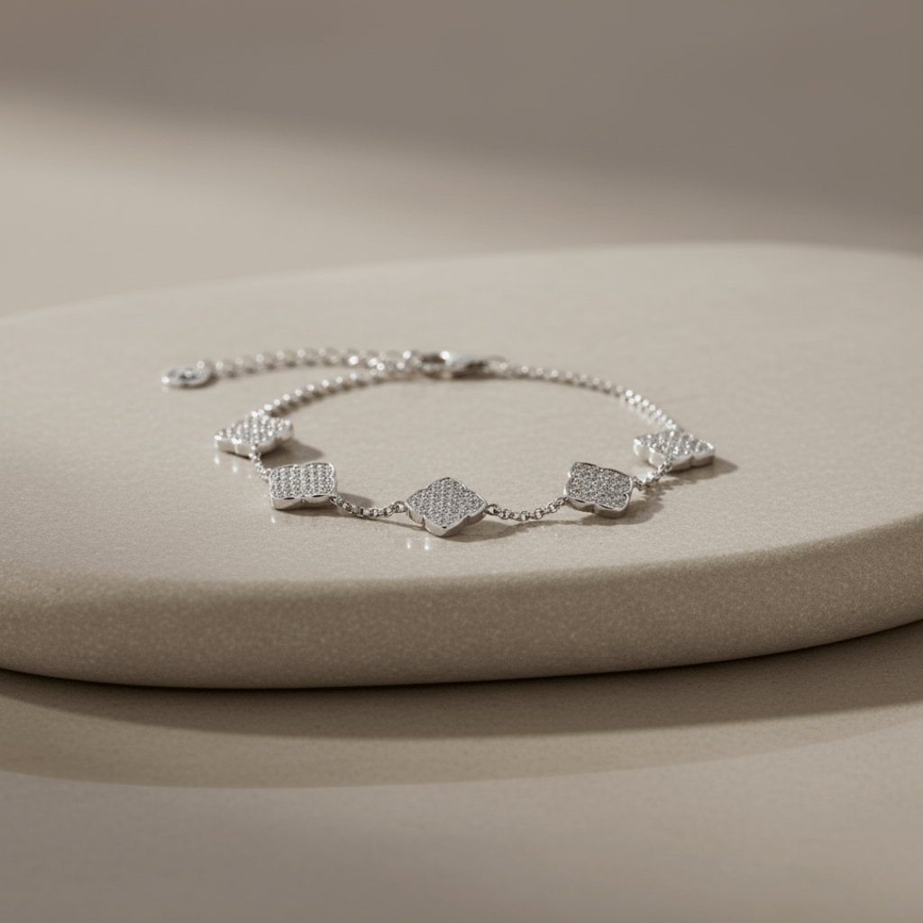 Pulsera de Oro y Plata Sea Clover