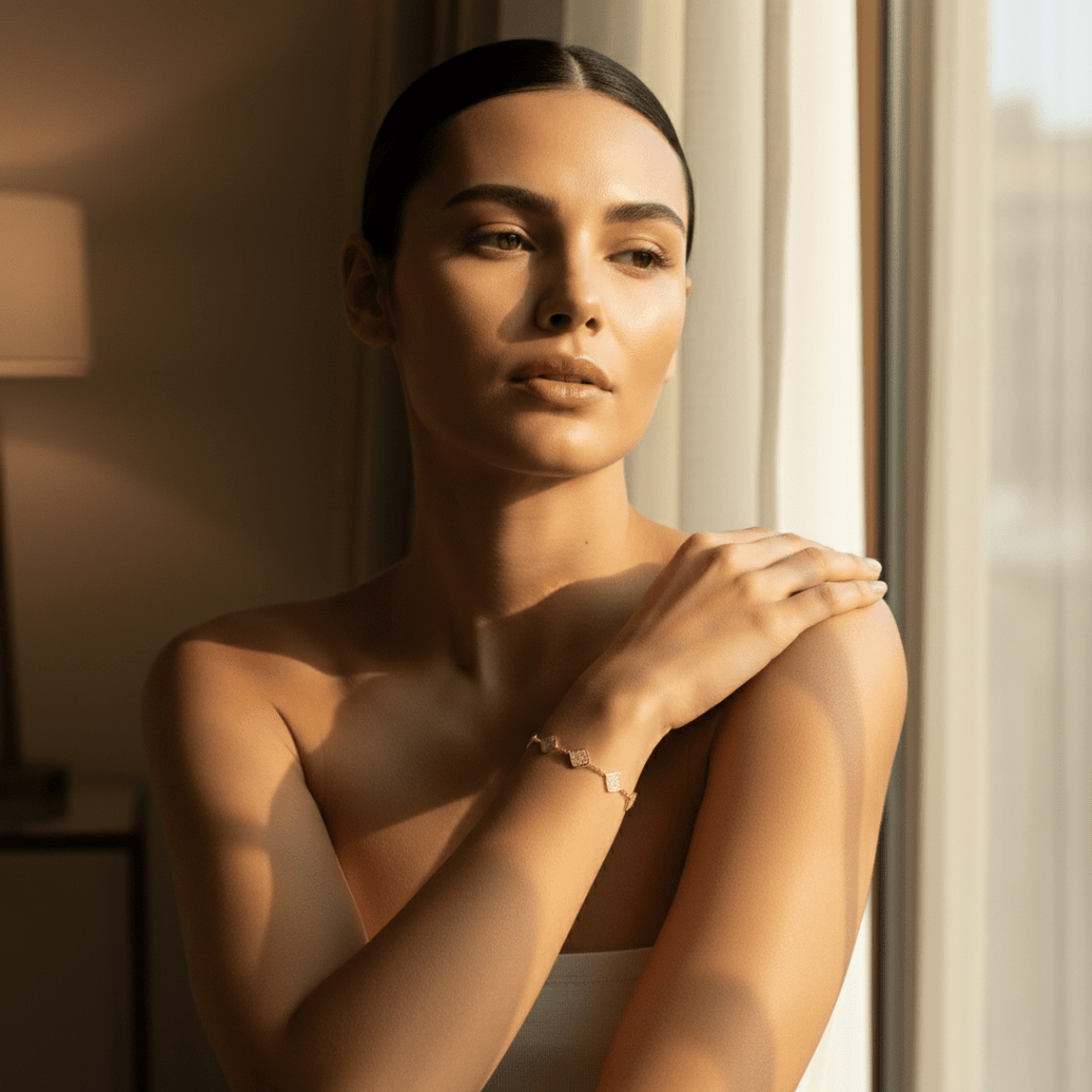 Pulsera de Oro y Plata Sea Clover