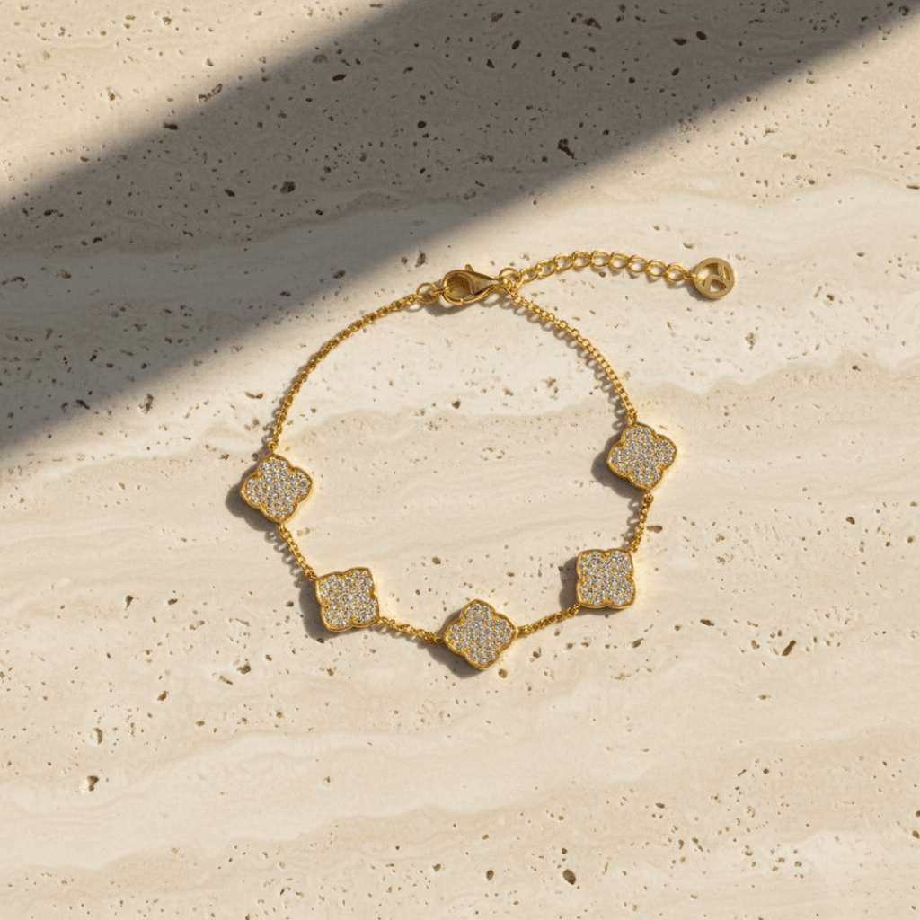 Pulsera de Oro y Plata Sea Clover