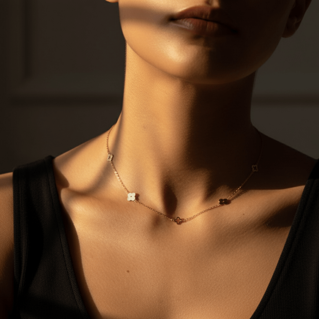 Zee Klaver Gouden Ketting