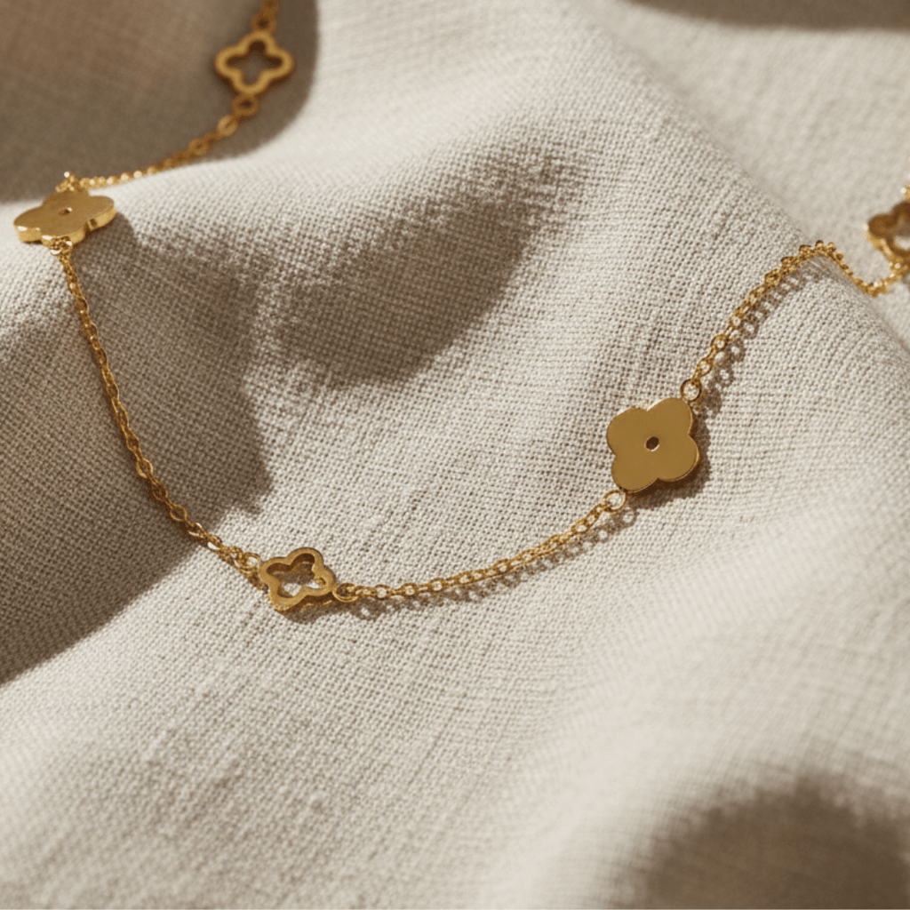 Zee Klaver Gouden Ketting