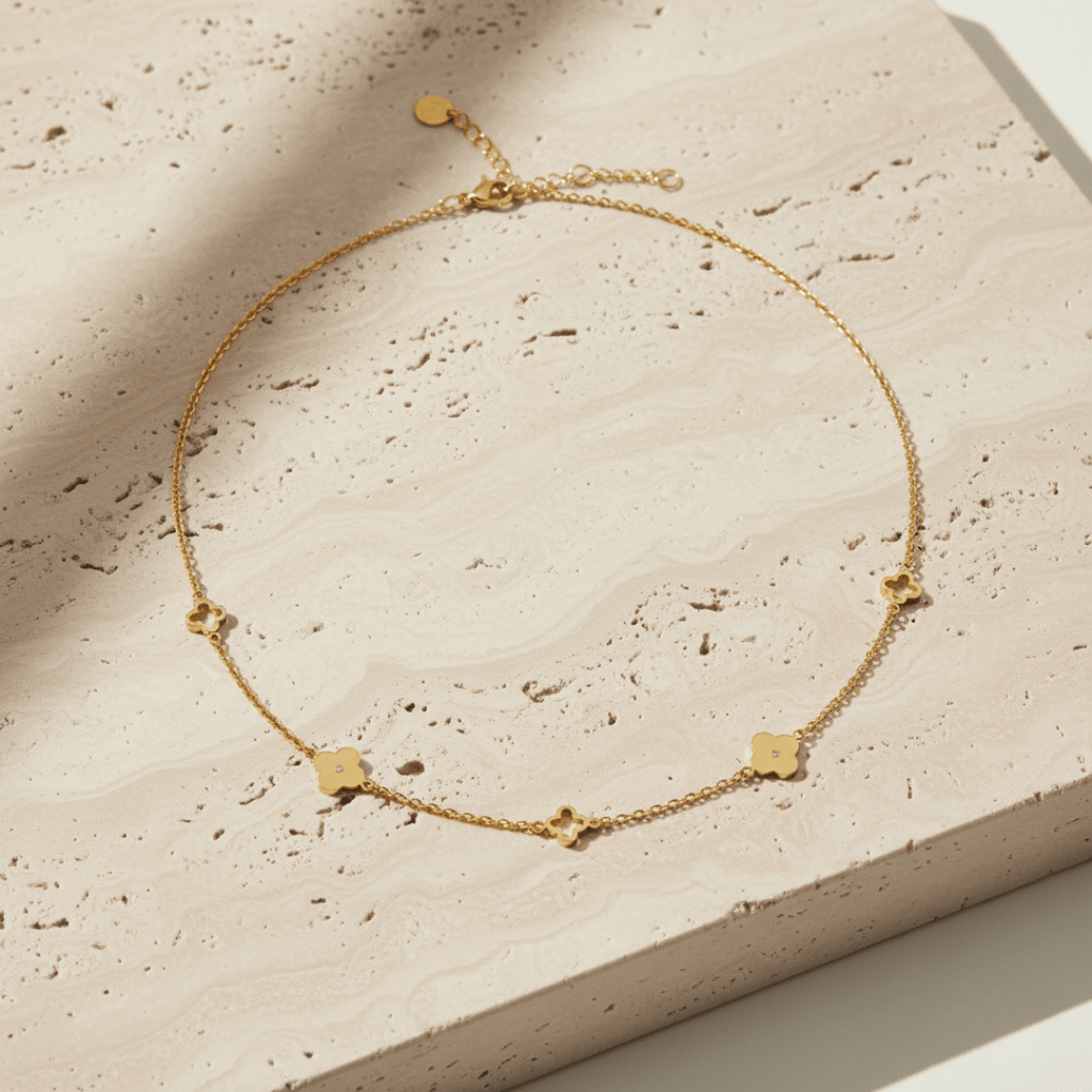 Zee Klaver Gouden Ketting