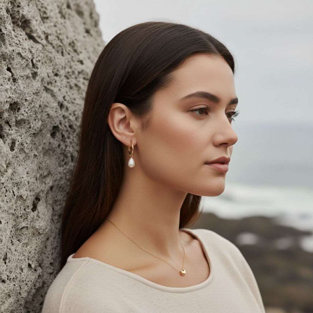 Sea Drop Parel Oorbellen